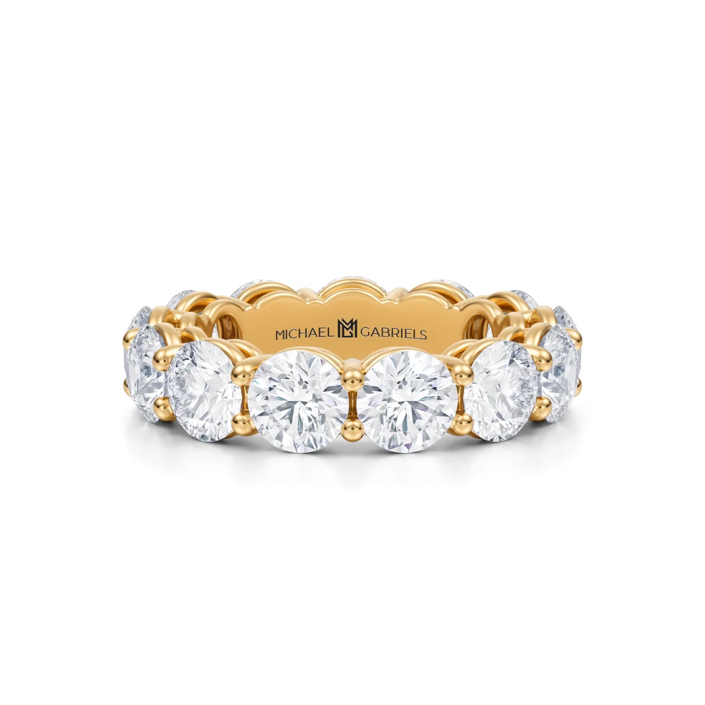 6 Carat round Lab Grown Diamond Basket Eternity Band