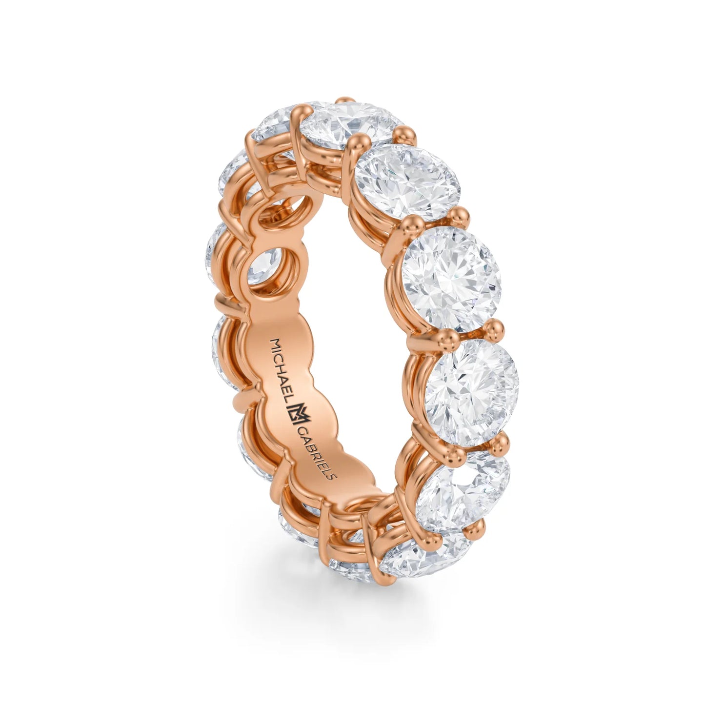 6 Carat round Lab Grown Diamond Basket Eternity Band