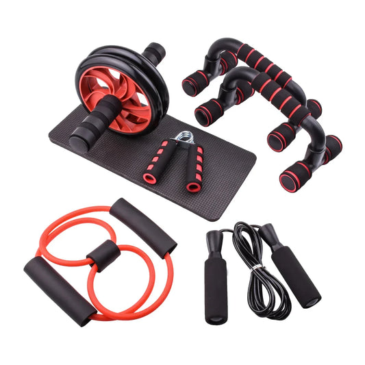Silent Ab Roller & Jump Rope Set-0