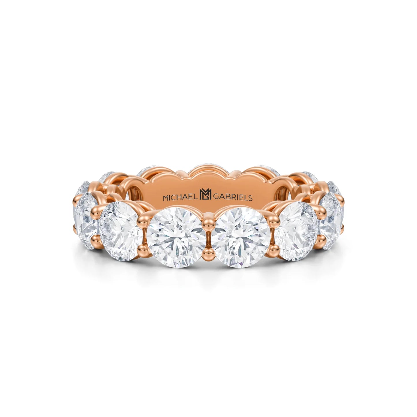 6 Carat round Lab Grown Diamond Basket Eternity Band
